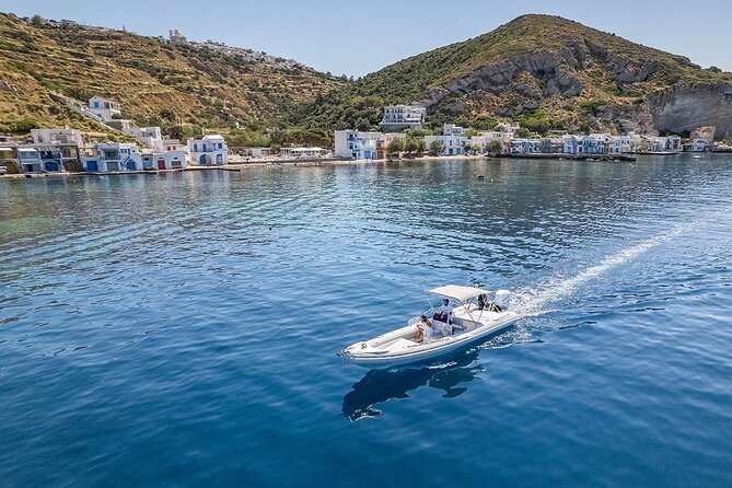 Private Milos Tour "Pirates’ Hideout"- Luxury Boat Rental - Sikia Cave and its open roof to the sky