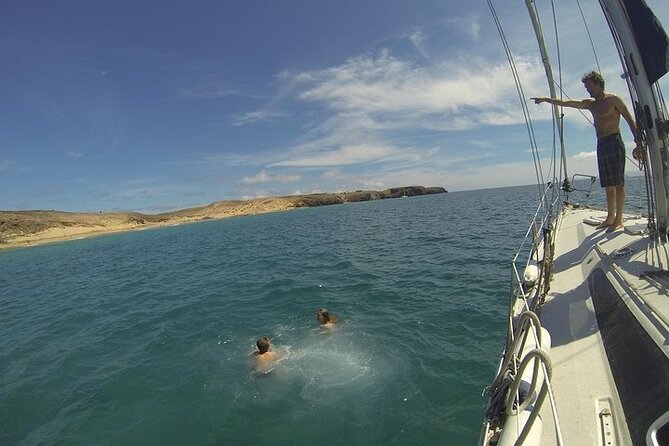 Private Sunset Sailing Charter for Couples from Corralejo - The Playa de la Concha stop near Lobos
