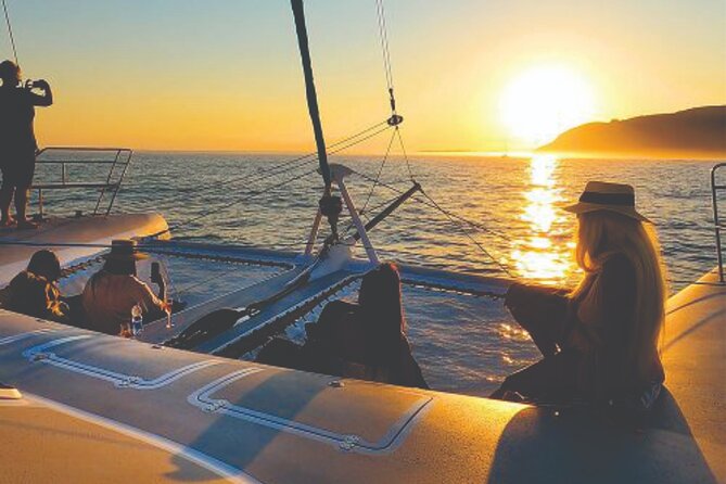 Private tour on a LUXURY Catamaran (Sunset and Wine Tour) - Crossing under the 25 de Abril Bridge