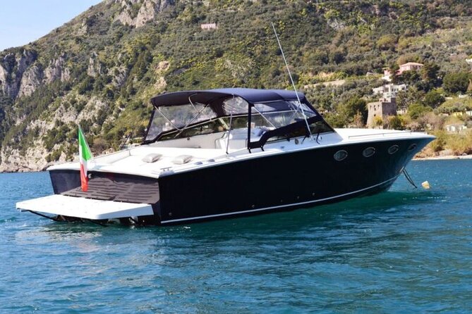 Private VIP Amalfi Coast Sunset Yacht Cruise with Aperitif - What the Tornado 38 gives you
