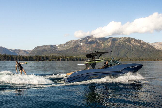 Private Wakesurf/Wakeboard Boat Charter Lake Tahoe - Emerald Bay State Park from the water