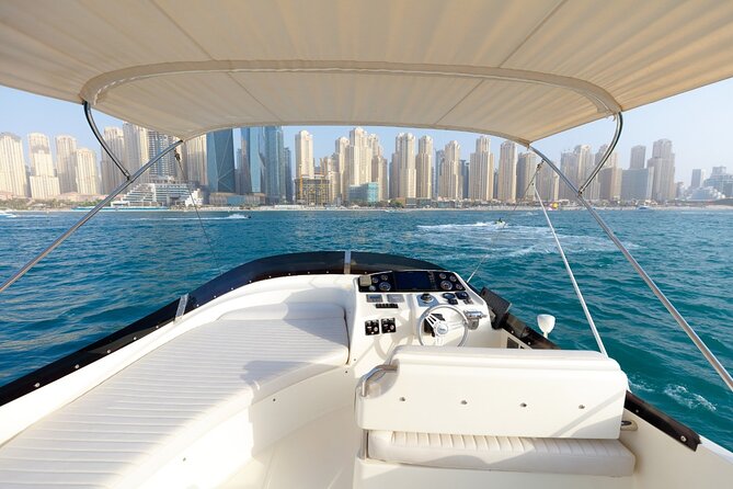 Private Yacht Cruising Rental from Dubai Marina - A 55-foot yacht with two useful spaces