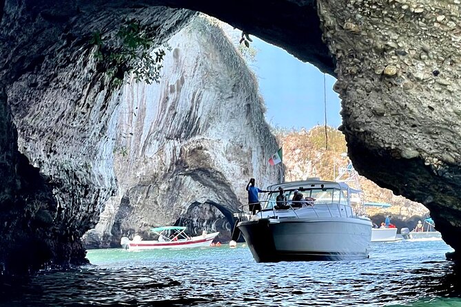 Private Yacht, Sightseeing, Snorkeling and Private beaches - Leaving Marina Vallarta with the mountains ahead