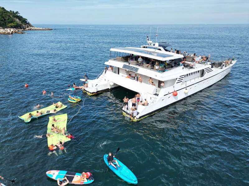 Puerto Vallarta: Yelapa Mega Yacht Cruise - Swimming, Snorkeling, and the Water Toys
