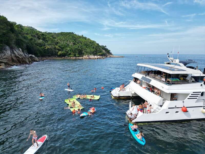 Puerto Vallarta: Yelapa Mega Yacht Cruise - Massage, Music, and Time on Deck