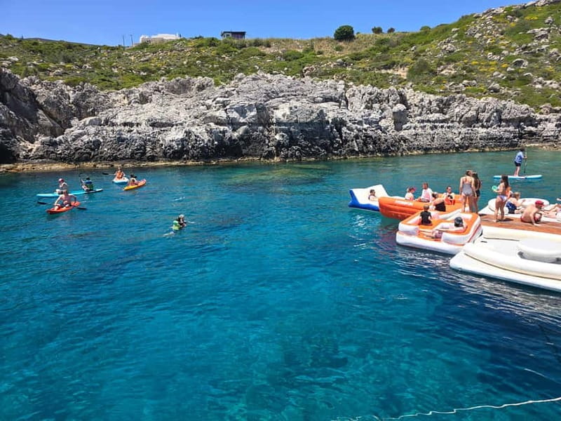 Rhodes: Gulet Trip with Food, Drinks, SUP, Kayak & Swimming - A six-hour day on Rhodes’ eastern coast