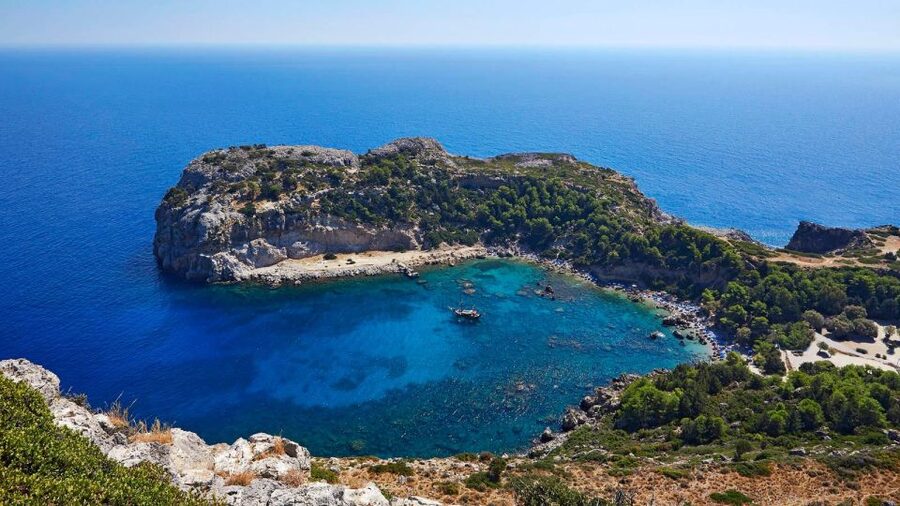 Rhodes: Sailing Yacht Cruise with Food & Drinks (SmallGroup) - Traganou Bay and the rhythm of the stops