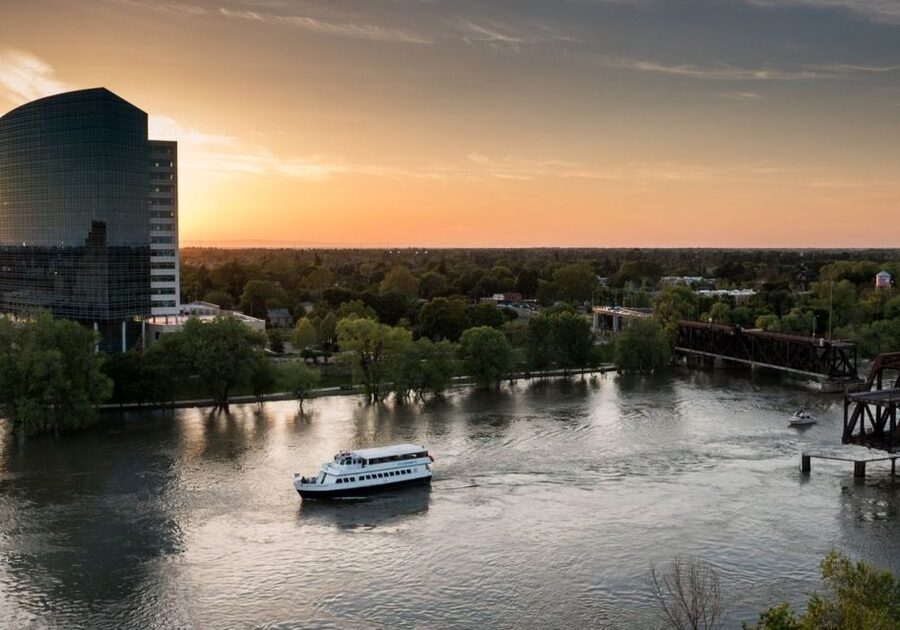Sacramento: New Year's Eve Rock the Yacht Cruise - Sacramento’s skyline from the river