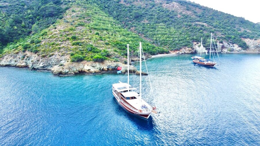 Sail Turkey: Olympos to Fethiye Gulet Cruise - Simena Castle at sunset