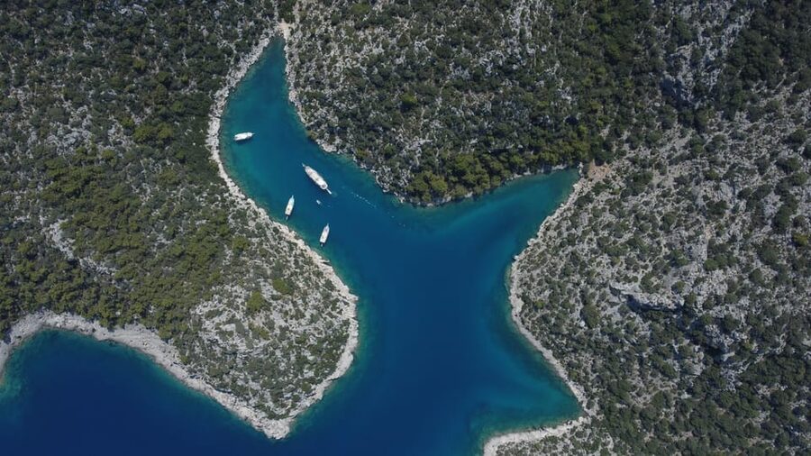 Sail Turkey: Olympos to Fethiye Gulet Cruise - Butterfly Valley and the approach to Oludeniz