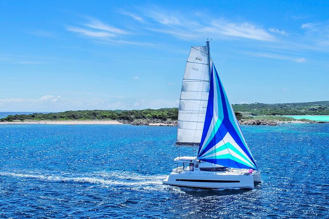 Santorini Luxury Catamaran Private Cruise - A Greek BBQ with wine and beer