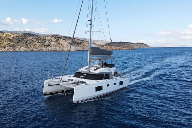Santorini Private Tour Half-Day Sailing Platinum Catamaran Cruise - Setting out from Vlichada for a private day at sea