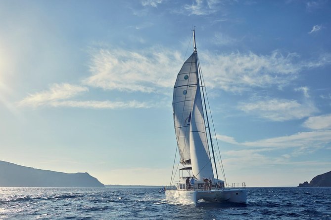 Santorini Sunset Luxury Sailing Catamaran Cruise with BBQ, drinks, transfer - The hot springs offer a mild volcanic soak