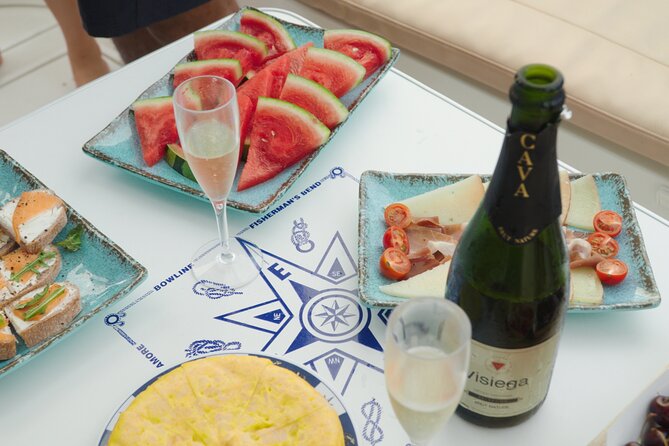 Shared Luxury Yacht Cruise with Champagne and Tapas - Water activities, with a sensible weather warning