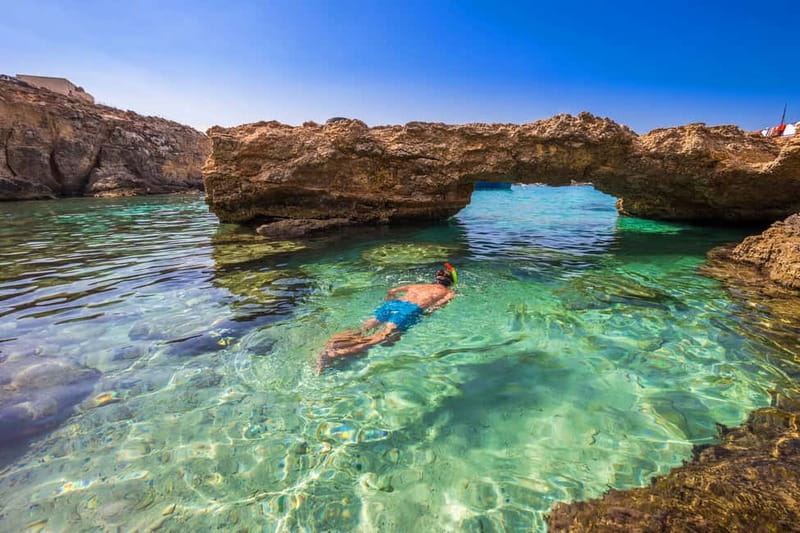 Sliema: Gozo/Comino Blue Lagoon Gulet Cruise w/ Lunch+Drinks - Gozo’s quieter bay and second swim