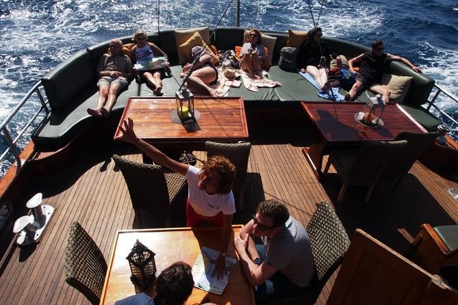South Fuerteventura VIP Cruise on board a Turkish Gulet - A wooden boat and Fuerteventura’s rough southern coast