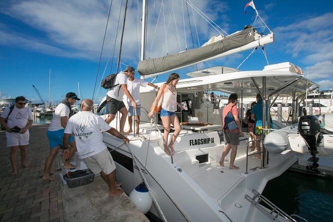 St Maarten Luxury Catamaran Full-Day Group Charter - Tintamarre Island and the turtle swim