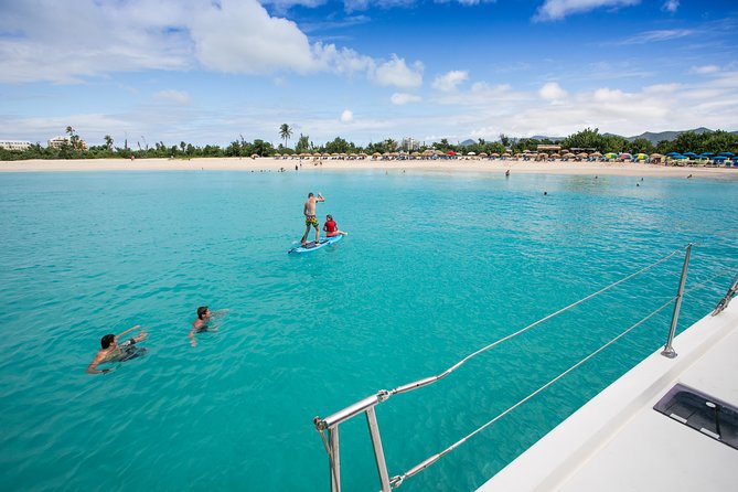 St Maarten Luxury Catamaran Full-Day Group Charter - Four-course lunch, snacks, and an open bar