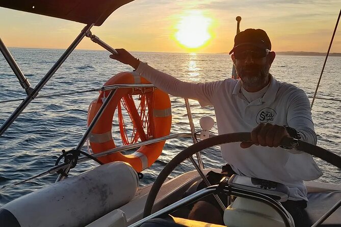 Sunset on a Luxury Sailing Yacht from Vilamoura (Max 12 Guests) - A fishing village marks the change from sand to rock
