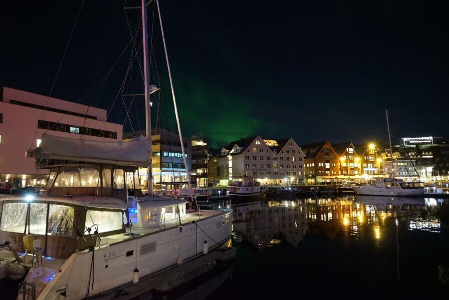 Tromsø: Northern Lights Luxury Catamaran Cruise - Setting out from Tromsø’s floating jetty