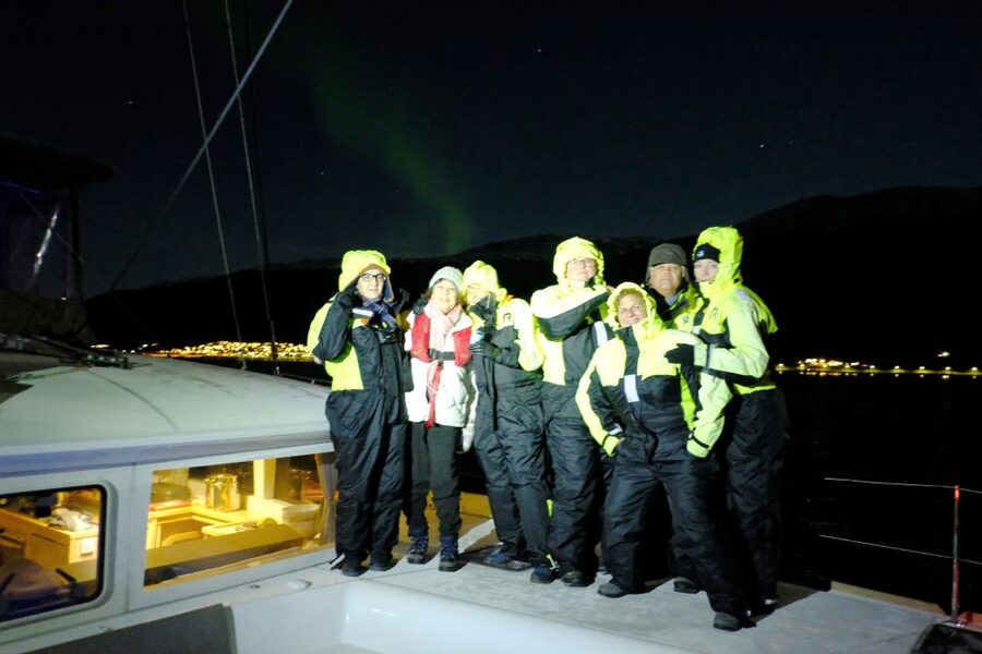 Tromsø: Northern Lights Luxury Catamaran Cruise - Coffee, snacks, and fish soup on the return