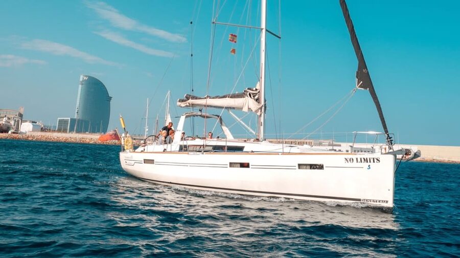 Two Hour Luxury Sailing Experience with Open Bar - Barcelona’s skyline from the Mediterranean