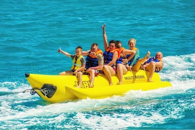 VIP Luxury yacht Snorkeling &Discover Orange Bay island _hurghada - Banana boat and Super Thriller rides on the return