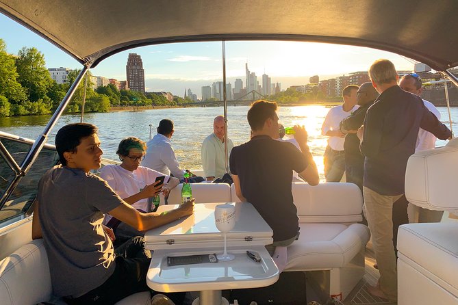 Yacht Tour in Frankfurt for up to 12 Guests - The ride toward Osthafen and the European Central Bank